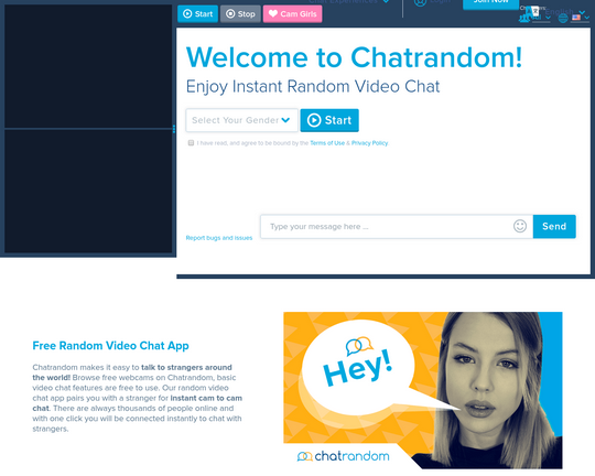 Chat random video onCamChat